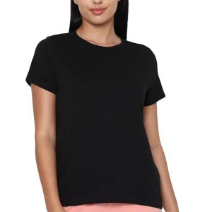 Allen Solly Women’s Solid Round Neck T‑Shirt
