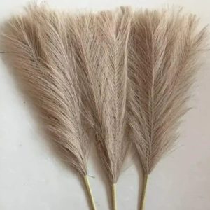 SATYAM KRAFT 3 Pcs Faux Pampas Grass Small Artificial
